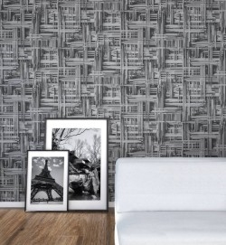 Vliesové tapety na stenu Times 3D modern sivo-strieborné
