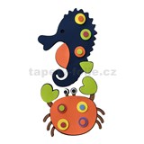 3D penová dekorácia na stenu morský koník a krab 48 x 25 cm