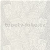Vliesové tapety na stenu Bali listy sivo-hnedé - POSLEDNÝ KUS