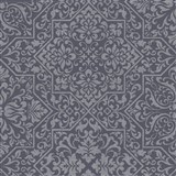 Vliesové tapety na stenu Bali zámocký vzor čierny na striebornom podklade