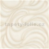 Vliesové tapety na stenu IMPOL GMK vlnovky biele na béžovom podklade