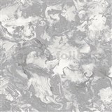 Papierové tapety na stenu IMPOL mramor strieborno-biely