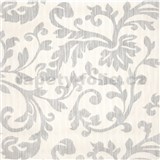 Luxusné vliesové tapety na stenu DOMOTEX New Style ornamenty sivé na béžovom podklade