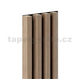 Akustické dekoračné panely MAXI dub saragossa 3D lamely na filcovom podklade 270 x 17,7 cm
