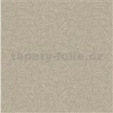 Vliesové tapety na stenu Alpha florálny vzor zlatý na hnedom podklade - POSLEDNÉ KUSY