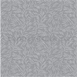 Vliesové tapety na stenu Alpha florálny vzor strieborný na tmavo sivom podklade - POSLEDNÉ KUSY