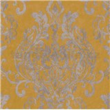 Vliesové tapety na stenu IMPOL New Life zámocký vzor strieborný na okrovom podklade - POSLEDNÉ KUSY