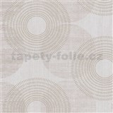 Vliesové tapety na stenu IMPOL Attractive kružnice metalicky zlaté na béžovom podklade - POSLEDNÉ KU
