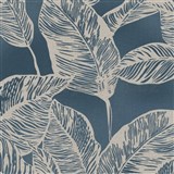 Vliesové tapety na stenu IMPOL Natural Living veľké listy na tyrkysovom podklade - POSLEDNÉ KUSY