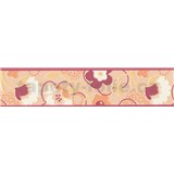 Bordúra kvetiny hnedo-červené 5 m x 7 cm - POSLEDNÝ KUS