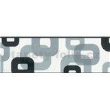 Samolepiaca bordúra 3D čierno-šedá 5 m x 6,9 cm