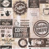 Papierové tapety na stenu retro cofee hnedé