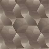 Vliesové tapety na stenu IMPOL 3D geometrický vzor zlatohnedý s kovovým odleskom