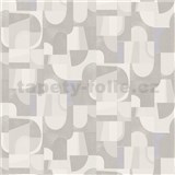 Vliesové tapety na stenu IMPOL geometrický vzor sivo-biely