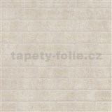 Vliesové tapety na stenu IMPOL tehla krémová s metalickou škárou