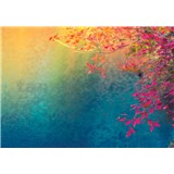 Vliesové fototapety farebné lístie , slnko, nebo rozmer 368 cm x 254 cm - POSLEDNÉ KUSY