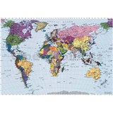 Fototapeta World Map, rozmer 254 cm x 184 cm