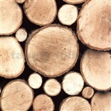 Samolepiace tapety drevené polená 90 cm x 15 m