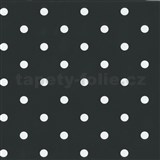 Samolepiace tapety bodky čierne 45 cm x 15 m