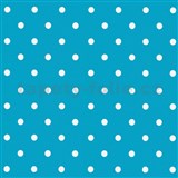 Samolepiace tapety bodky modré 45 cm x 15 m - POSLEDNÉ METRE