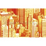 Samolepiace tapety Urban Sky oranžový 45 cm x 15 m - POSLEDNÉ METRE