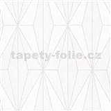Vliesové tapety na stenu IMPOL Giulia Art-Deco vzor biely so striebornými kontúrami