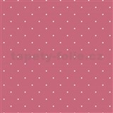 Vliesové tapety na stenu bodky na ružovom podklade - POSLEDNÉ KUSY