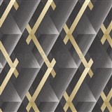 Vliesové tapety na stenu IMPOL hrany čierno-zlaté - POSLEDNÉ KUSY