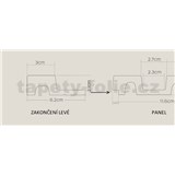 Lamelové dekoračné panely BARI zakončenie ľavé dub craft 4,2 x 270 cm - POSLEDNÉ KUSY