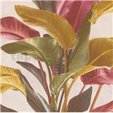 Vliesové tapety na stenu IMPOL Metropolitan Stories listy červeno-okrové - POSLEDNÉ KUSY