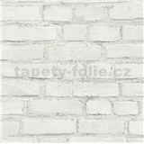 Vliesové tapety IMPOL New Studio tehla bielo-sivá