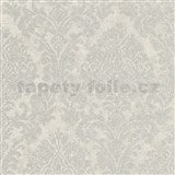 Vliesové tapety na stenu IMPOL Nomad zámocký vzor strieborný na sivom podklade