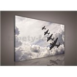 Obraz na stenu lietadla v oblakoch 100 x 75 cm