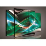 Obraz na plátne abstrakt zelený 150 x 100 cm - POSLEDNÉ KUSY