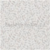 Vliesové tapety na stenu IMPOL Opus lístky sivo-hnedé