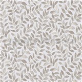 Vliesové tapety na stenu IMPOL Opus lístky hnedé