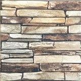 Samolepiace penové 3D panely rozmer 70 x 77 cm, ukladaný kameň hnedý - POSLEDNÉ KUSY