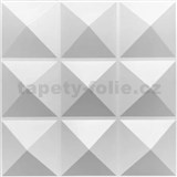 Obkladové panely 3D PVC Pyramids rozmer 500 x 500 mm, hrúbka 1 mm - POSLEDNÉ KUSY