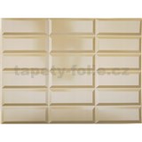 Obkladové panely 3D PVC rozmer 440 x 580 mm obklad hnedý