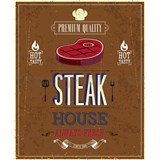 Retro tabula Steak House 40 x 30 cm -  POSLEDNÉ KUSY