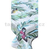 Obrus metráž listy s motýľmi