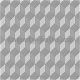 Vliesové tapety na stenu 3D kocky sivé