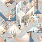 Vliesové tapety na stenu IMPOL Loft New York hnedo-modrý