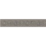 Luxusné vliesové bordúry Versace III barokový kvetinový vzor hnedo-strieborný-POSLEDNÉ KUSY