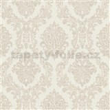 Vliesové tapety na stenu IMPOL HIT2 zámocký vzor s textilnou štruktúrou krémový