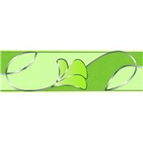 Samolepiaca bordúra kvety s vlnovkami tmavo zelené 5 m x 5,8 cm - POSLEDNÉ KUSY