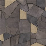 Vliesové tapety na stenu ELLE DECORATION 4 geometrický vzor sivo-zlatý