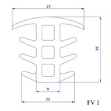 Gumový tesniaci profil FV1 pre fotovoltaické panely - pre medzeru medzi FV panelmi 14-18mm,návin 10m
