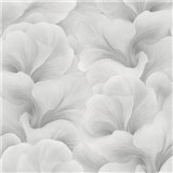 Vliesové tapety na stenu GMK Fashion for walls  5 florálny vzor metalicky bielo-strieborný