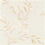 Vliesové tapety na stenu GMK Fashion for walls 5 lístky béžové na krémovom pokladu